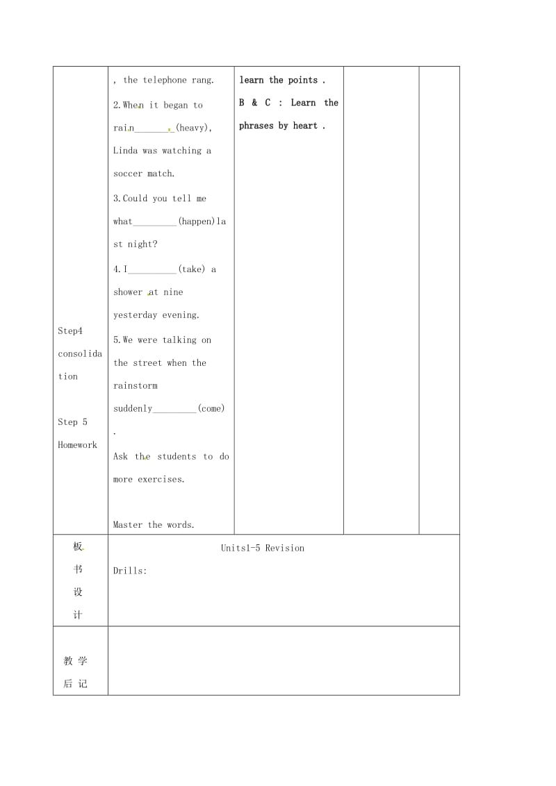吉林省双辽市八年级英语下册 Units 1-5（第7课时）复习教案 （新版）人教新目标版.doc_第3页