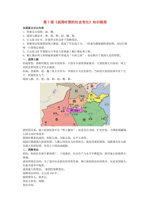 七年級歷史上冊 第7課《戰(zhàn)國時期的社會變化》知識梳理 新人教版.doc