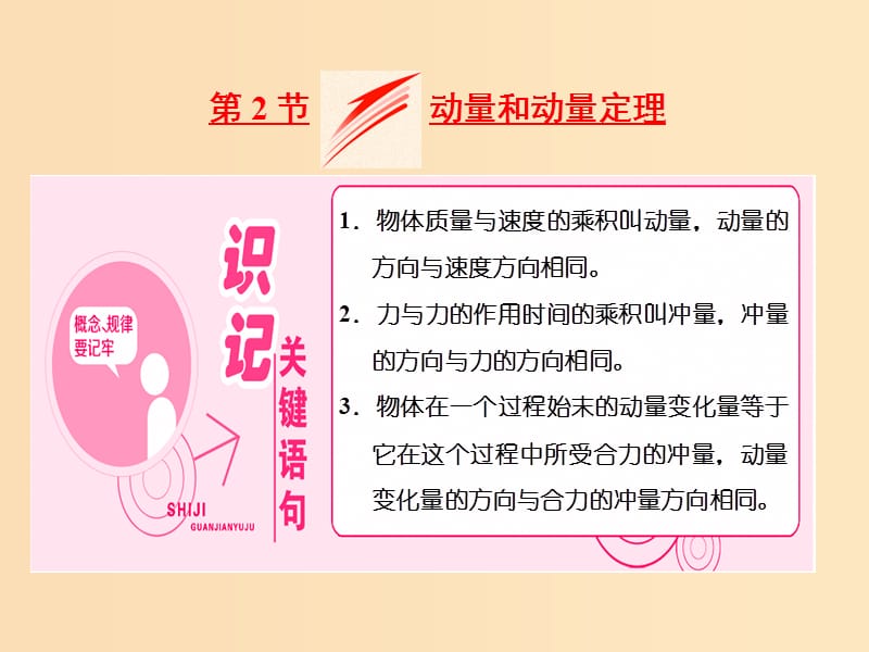 （山東省專用）2018-2019學年高中物理 第十六章 動量守恒定律 第2節(jié) 動量和動量定理課件 新人教版選修3-5.ppt_第1頁