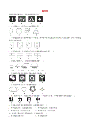 中考數(shù)學(xué)專項復(fù)習(xí) 軸對稱練習(xí).doc