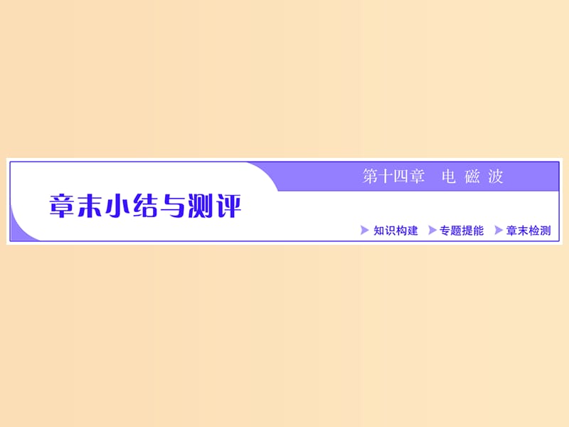 （浙江专版）2019年高中物理 第十四章 电磁波 章末小结与测评课件 新人教版选修3-4.ppt_第1页