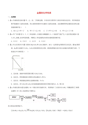 中考化學(xué)知識(shí)分類練習(xí)卷 金屬的化學(xué)性質(zhì).doc