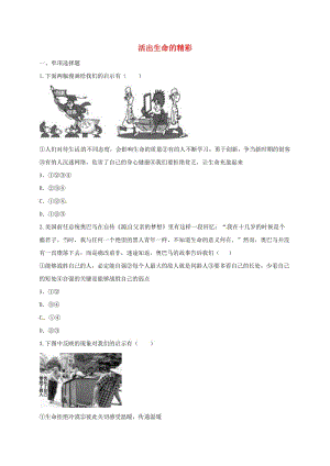 七年級(jí)道德與法治上冊 第四單元 生命的思考 第十課 綻放生命之花 第2框 活出生命的精彩互動(dòng)訓(xùn)練B 新人教版.doc