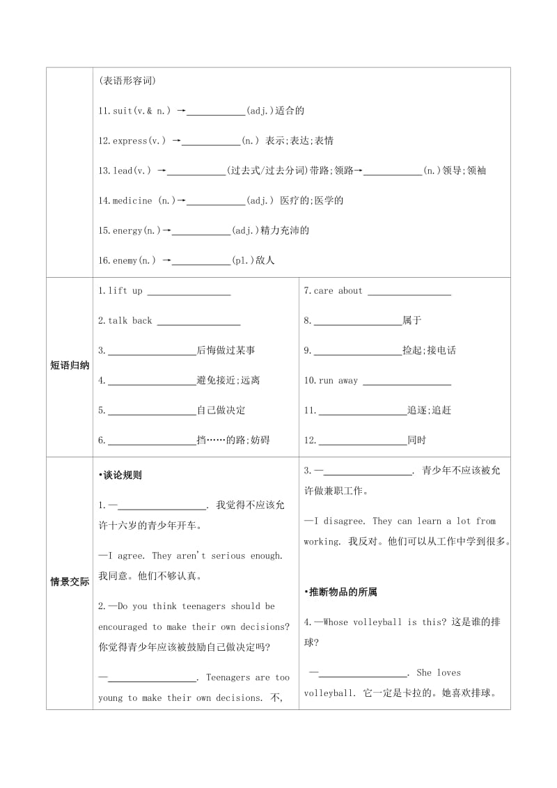 河南省2019中考英语复习 第一部分 考点知识过关 第十九讲 九全 Unit 7-8（梳理帮）检测.doc_第2页