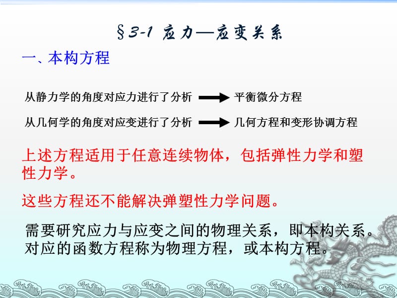 弹塑性力学第三章弹性本构方程ppt课件_第3页