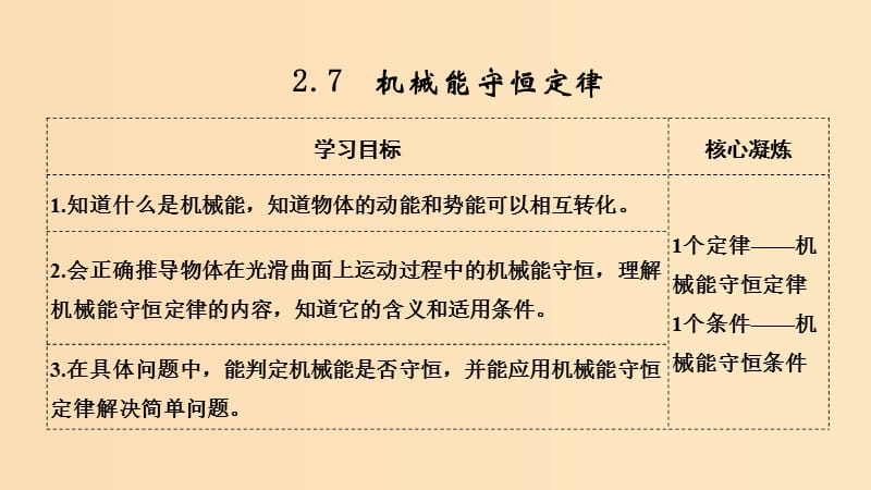 （新課標(biāo)）2018-2019學(xué)年高考物理 2.7 機(jī)械能守恒定律課件.ppt_第1頁(yè)