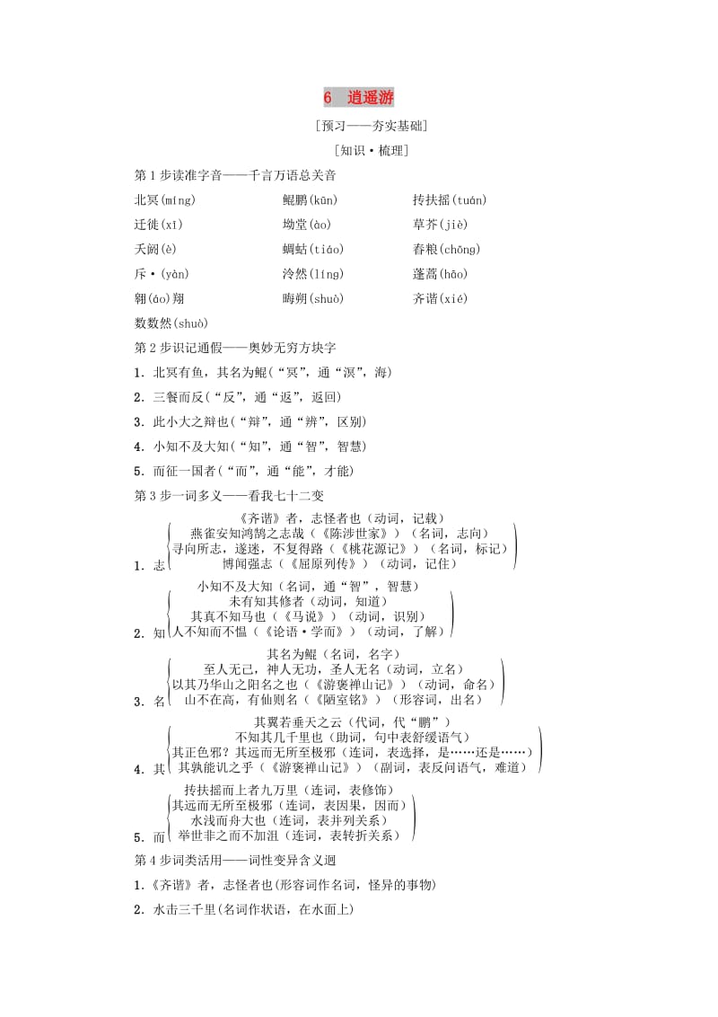 2018-2019学年高中语文第2单元6逍遥游教师用书新人教版必修5 .doc_第1页