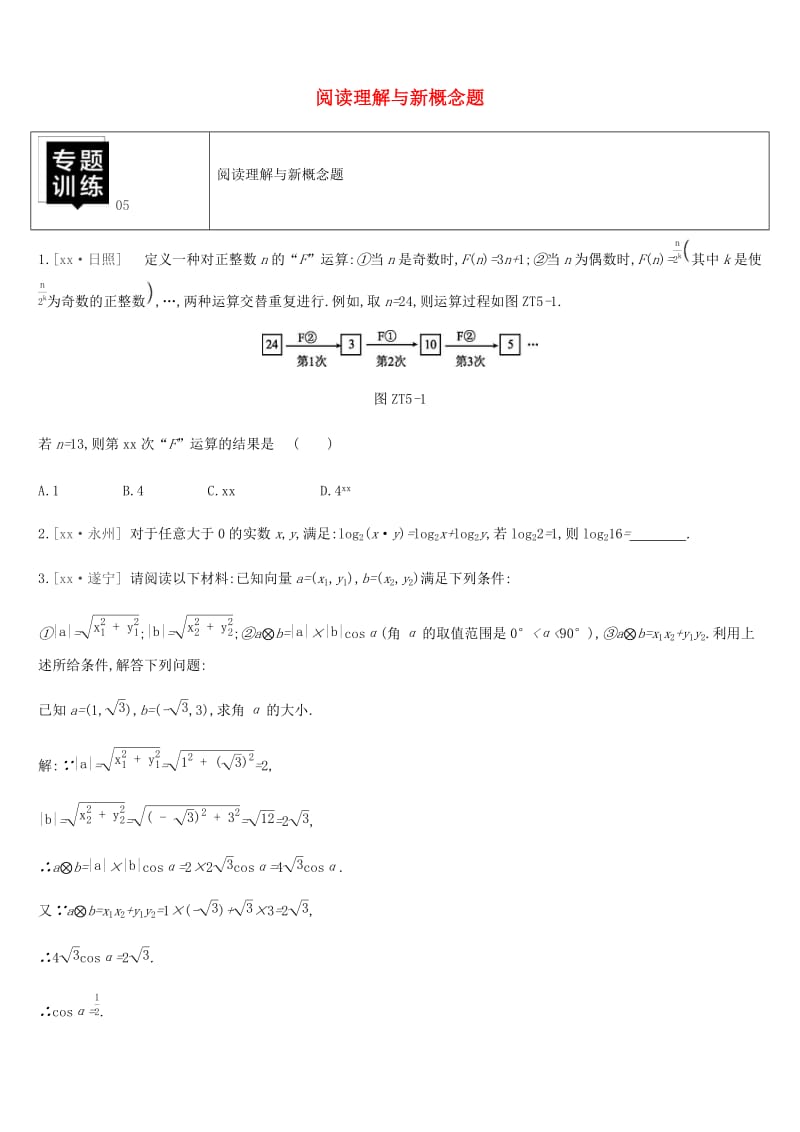 湖南省2019年中考數(shù)學(xué)總復(fù)習(xí) 專題訓(xùn)練05 閱讀理解與新概念題練習(xí).doc