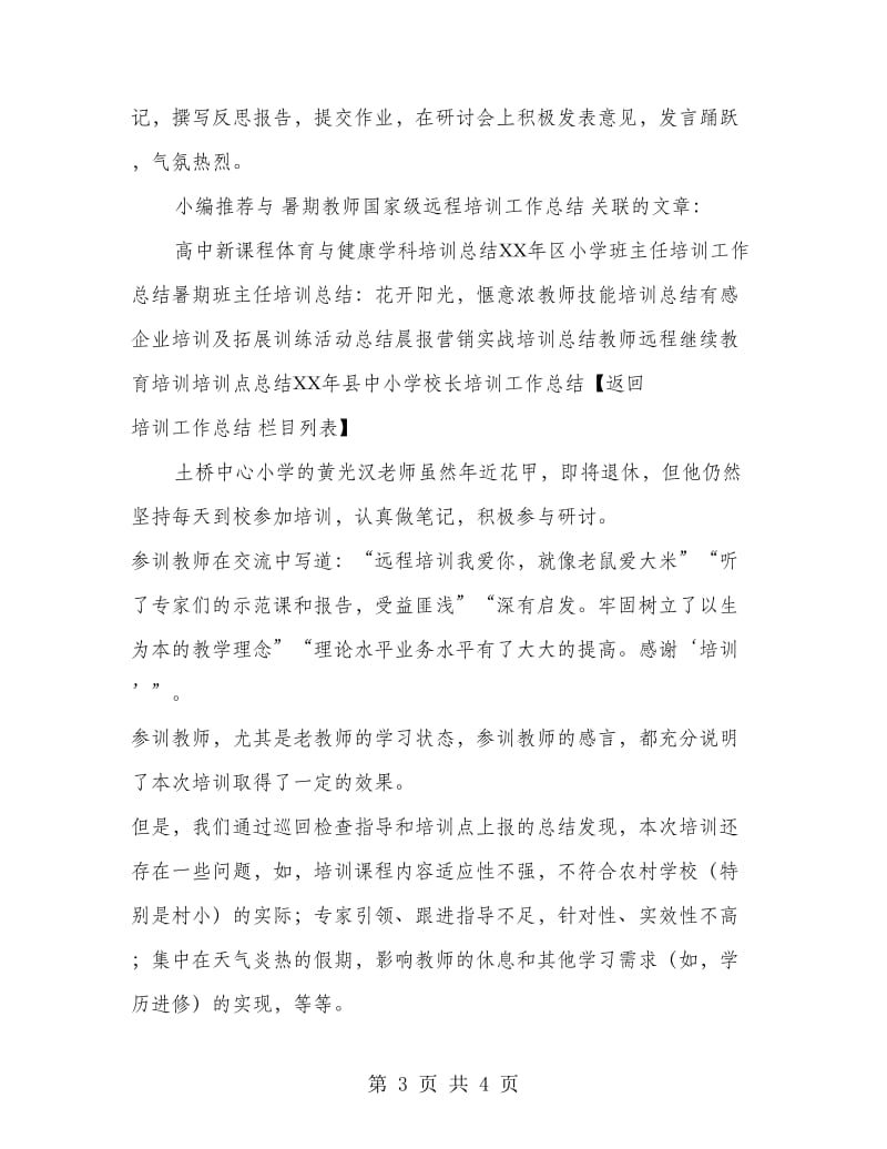 暑期教师国家级远程培训工作总结.doc_第3页