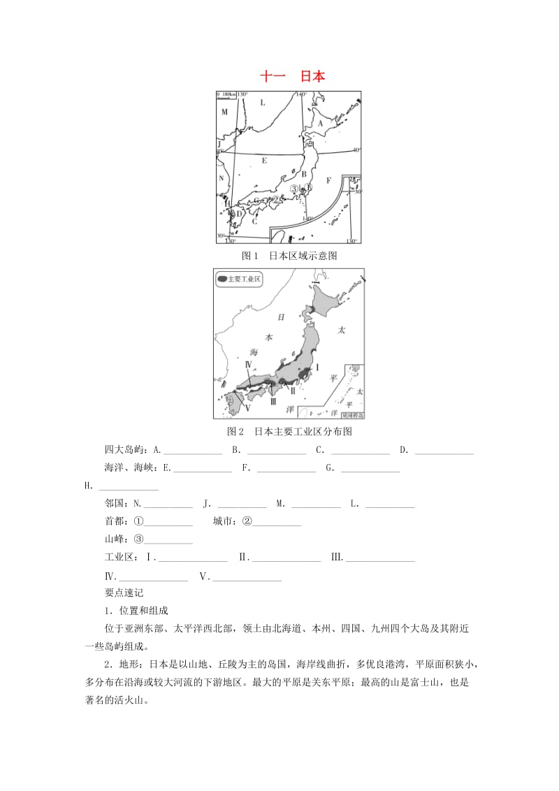 河南专版2019年中考地理总复习十一日本填图速记手册.doc_第1页