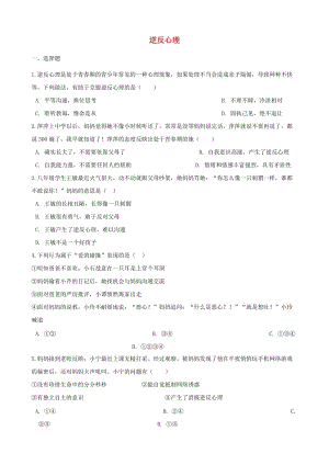 湖南省邵陽市中考政治 逆反心理提分訓(xùn)練（含解析）.doc