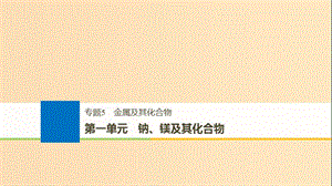 （浙江選考）2019版高考化學大一輪復習 專題5 金屬及其化合物 第一單元 鈉、鎂及其化合物課件.ppt