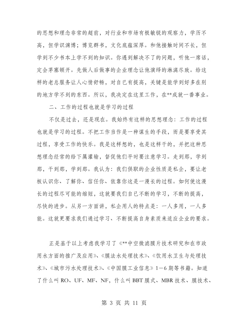 环保企业个人工作报告小结.doc_第3页