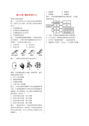 江蘇省大豐市七年級(jí)生物上冊(cè) 第19講 期末串講（上）講義 蘇教版.doc