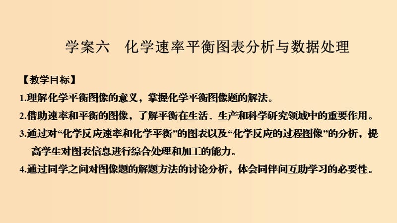 （全國通用版）2019版高考化學大一輪復習 第七章 化學反應速率和化學平衡 學案六 化學速率平衡圖表分析與數據處理課件.ppt_第1頁