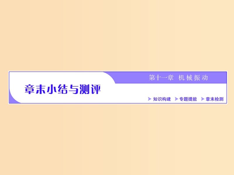 （浙江专版）2019年高中物理 第十一章 机械振动 章末小结与测评课件 新人教版选修3-4.ppt_第1页