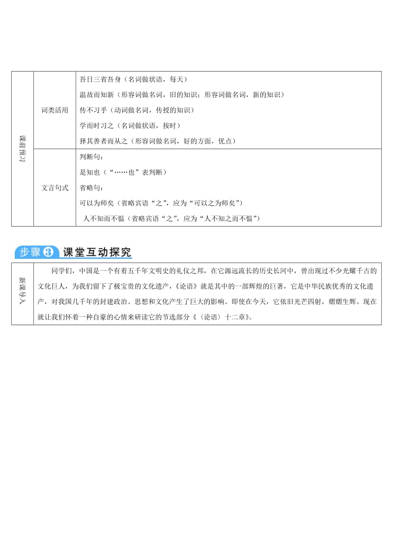 七年级语文上册 第三单元 11《论语》十二章导学案 新人教版.doc_第3页