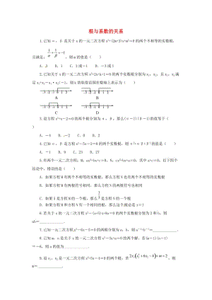 九年級數(shù)學(xué)上冊 第22章 一元二次方程 22.2 一元二次方程的解法 22.2.5 一元二次方程根與系數(shù)的關(guān)系同步練習(xí)1 華東師大版.doc