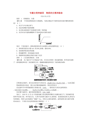 九年級(jí)科學(xué)上冊(cè) 第2章 物質(zhì)轉(zhuǎn)化與材料利用 第5節(jié) 物質(zhì)的轉(zhuǎn)化 專題分類突破四 物質(zhì)的分離和除雜練習(xí) 浙教版.doc