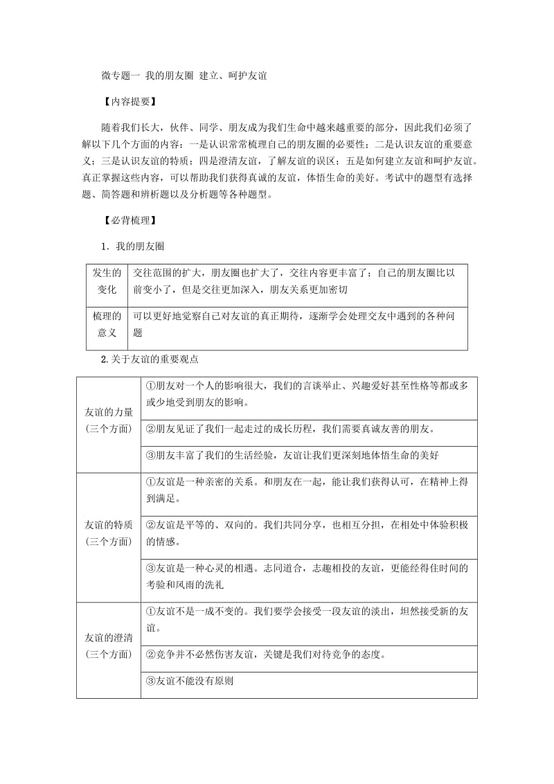 七年级道德与法治上册 第二单元 友谊的天空复习题 新人教版.doc_第2页