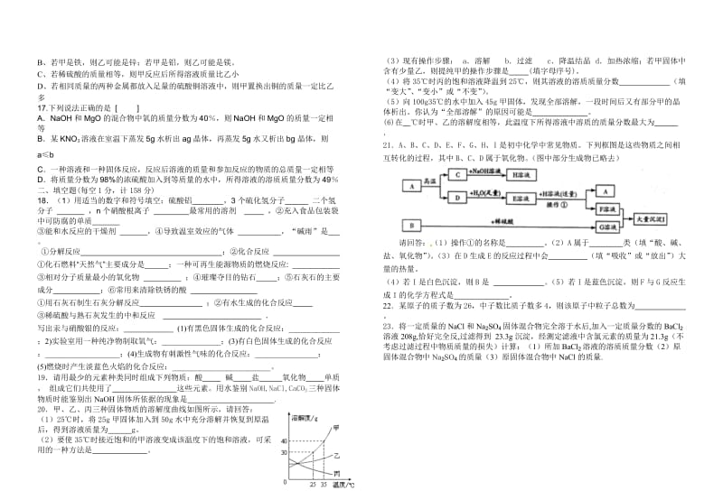 中考化学专题复习讲练第21讲易错专练无答案.doc_第2页