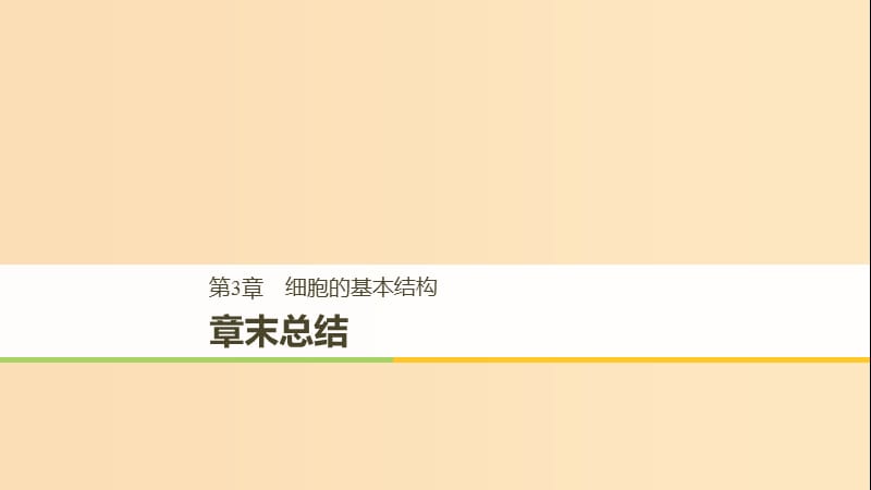 （全国通用版）2018-2019版高中生物 第三章 细胞的基本结构章末总结课件 新人教版必修1.ppt_第1页