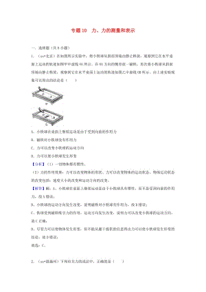 中考物理試題分類匯編 專題10 力、力的測量和表示（含解析）.doc