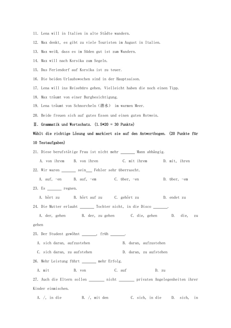 2018-2019学年高二德语上学期期中试题无答案(II).doc_第2页