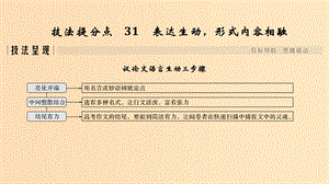 （江蘇專用）2019高考語文二輪培優(yōu) 第四部分 寫作 技法提分點31 表達生動形式內(nèi)容相融課件.ppt