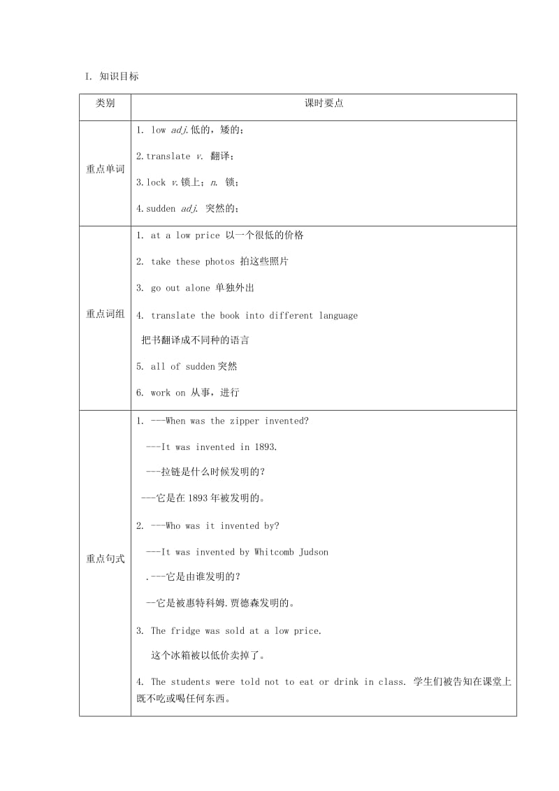 九年级英语全册 Unit 6 When was it invented（第3课时）Section A（Grammar focus-4c）教案 人教新目标版.doc_第2页