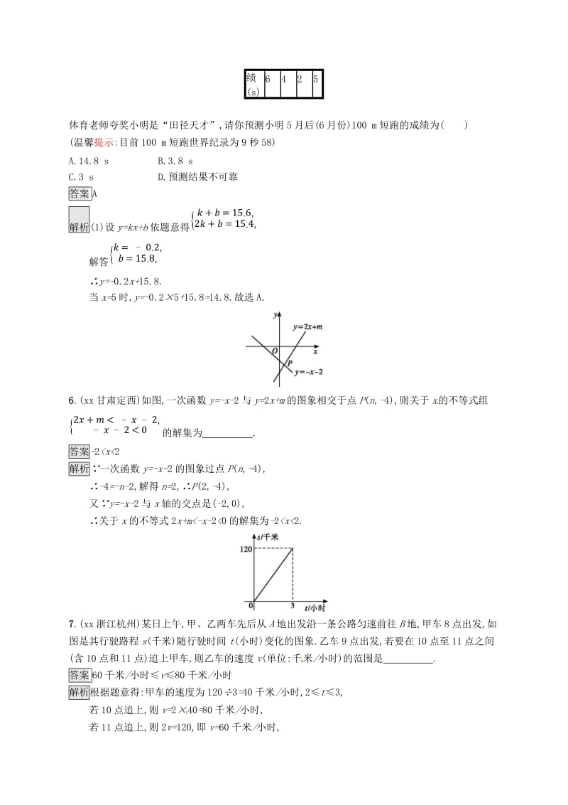 甘肃省2019年中考数学总复习 专项突破练5 函数图象判断问题练习.doc_第3页