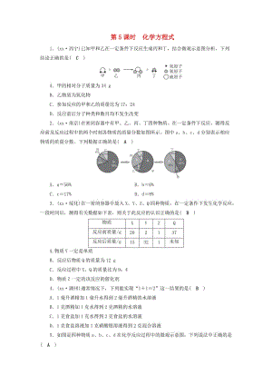 安徽省2019中考化學決勝復習 第一部分 考點探究 第5課時 化學方程式習題.doc