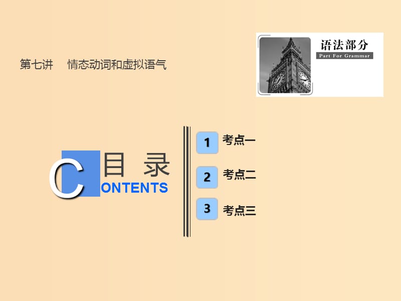 （全國(guó)卷）2019屆高考英語(yǔ)一輪復(fù)習(xí) 語(yǔ)法部分 第七講 情態(tài)動(dòng)詞和虛擬語(yǔ)氣課件 新人教版.ppt_第1頁(yè)