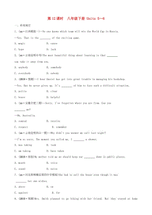 云南省2019年中考英語總復(fù)習(xí) 第1部分 教材系統(tǒng)復(fù)習(xí) 第12課時(shí) 八下 Units 5-6練習(xí).doc