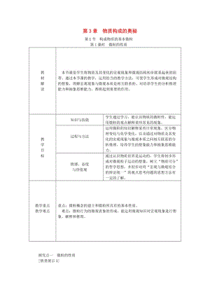 九年級(jí)化學(xué)上冊(cè) 第3章 物質(zhì)構(gòu)成的奧秘 第1節(jié) 構(gòu)成物質(zhì)的基本微粒 第1課時(shí) 微粒的性質(zhì)教案 滬教版.doc