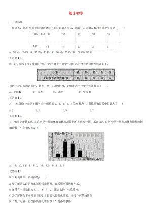 中考数学专题复习练习卷 统计初步.doc