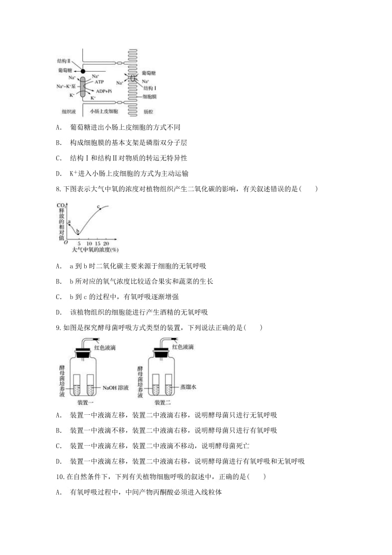 2018-2019学年高一生物元月月考试题.doc_第3页