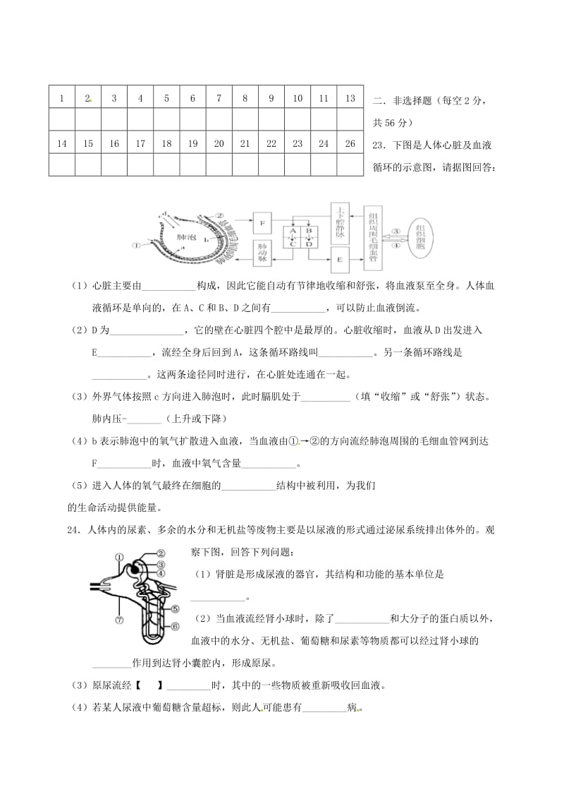 内蒙古巴彦淖尔市临河区七年级生物下学期期末试题 新人教版.doc_第3页