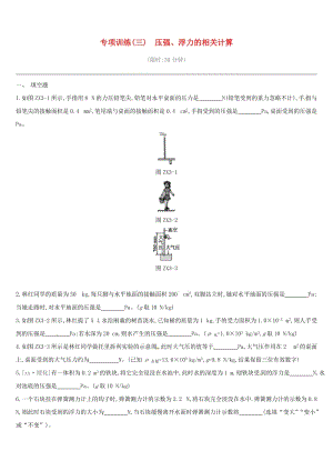 江西省2019中考物理二輪專(zhuān)項(xiàng) 專(zhuān)項(xiàng)03 壓強(qiáng)、浮力的相關(guān)計(jì)算專(zhuān)項(xiàng)訓(xùn)練.doc