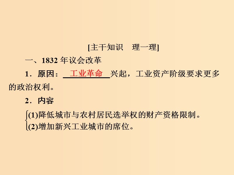 （通史版）2019版高考历史一轮复习 13-2 英国君主立宪制的完善与法德代议制的确立课件.ppt_第3页