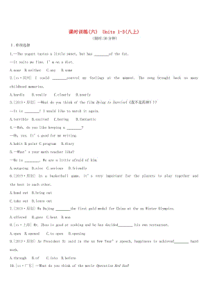 河北省2019年中考英語一輪復(fù)習(xí) 第一篇 教材梳理篇 課時訓(xùn)練06 Units 1-3（八上）練習(xí) 人教新目標(biāo)版.doc