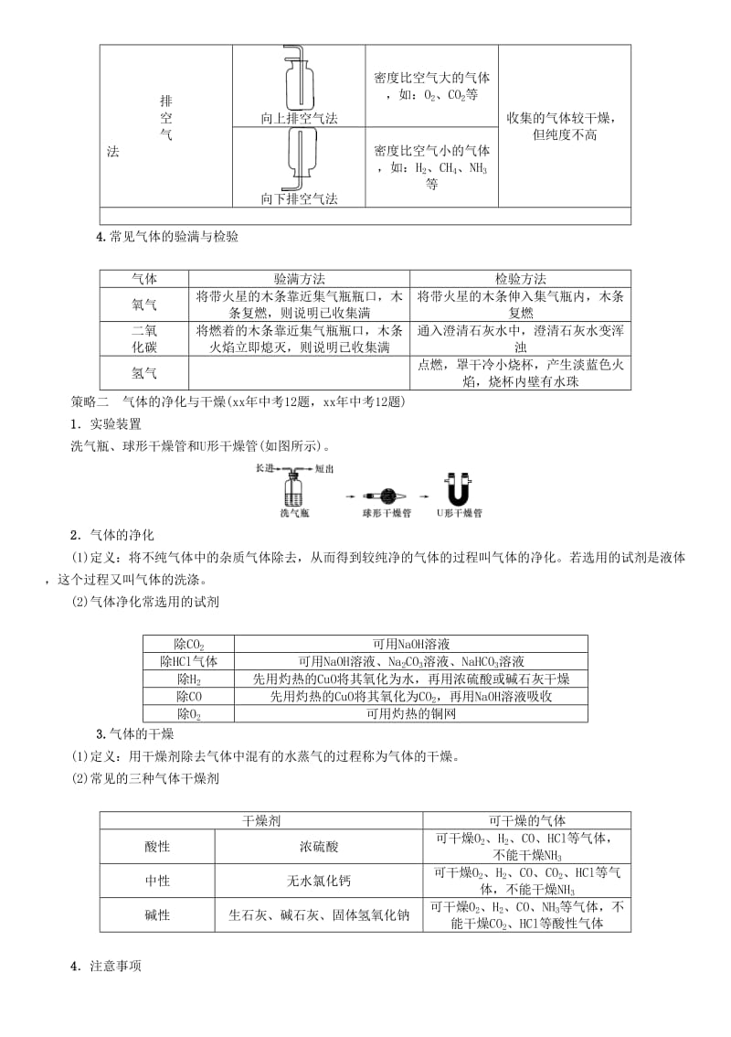 遵义专版中考化学总复习第2编重点题型突破篇专题一常见气体的制取与净化精讲练习.doc_第2页