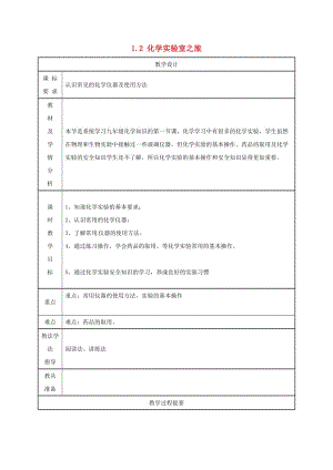 湖南省九年級(jí)化學(xué)上冊 第1章 大家都來學(xué)化學(xué) 1.2 化學(xué)實(shí)驗(yàn)室之旅教案 （新版）粵教版.doc