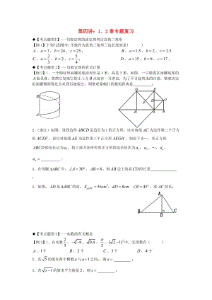 期八年級數(shù)學(xué)上冊 專題提高講義 第4講 第1、2章專題 北師大版.doc