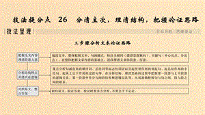 （江蘇專用）2019高考語文二輪培優(yōu) 第三部分 現(xiàn)代文閱讀 專題三 論述類文本閱讀 技法提分點26 分清主次理清結(jié)構(gòu)把握論證思路課件.ppt