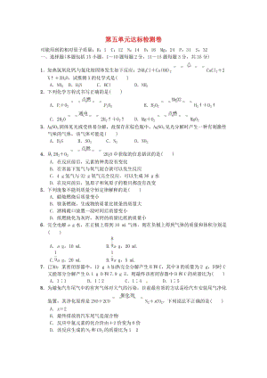 九年級(jí)化學(xué)上冊(cè) 第五單元 達(dá)標(biāo)檢測(cè)卷 （新版）新人教版.doc