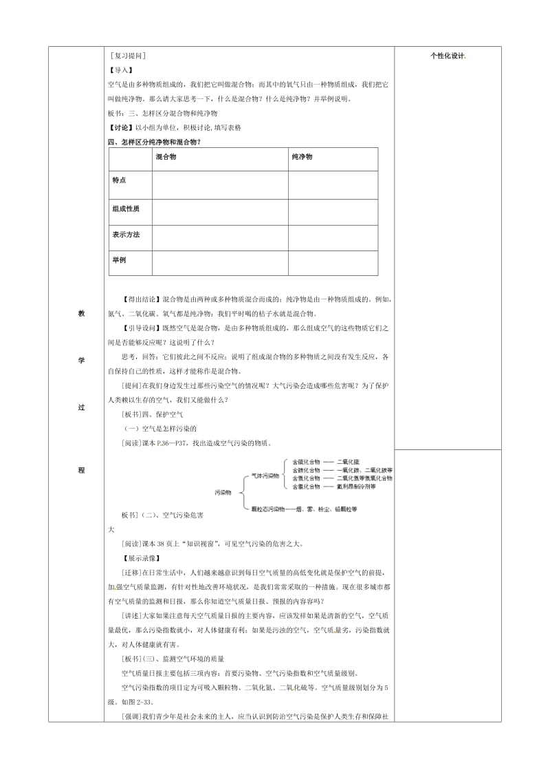 内蒙古鄂尔多斯市东胜区九年级化学上册第二章空气物质的构成2.1空气的成分2教案新版粤教版.doc_第2页