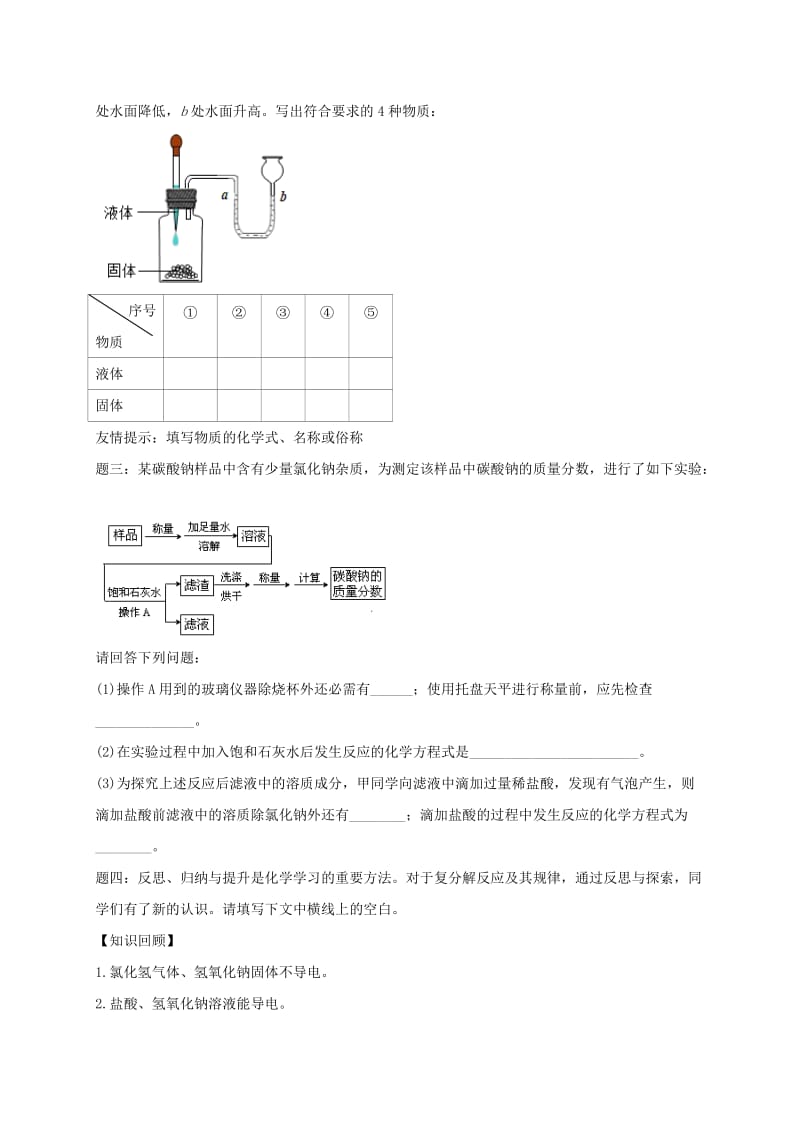 中考化学第二轮专题复习 第50讲 物质性质实验（经典精讲）试题.doc_第2页