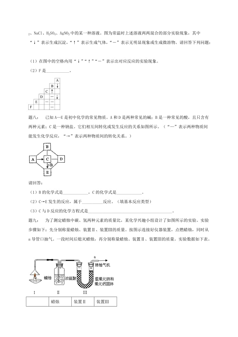 中考化学第二轮专题复习 第46讲 物质的鉴别和推断（经典精讲）课后练习.doc_第3页