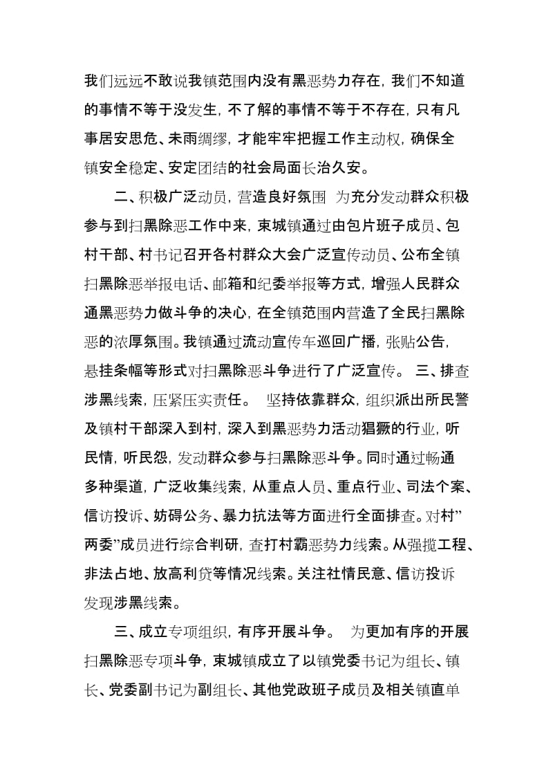 某镇长关于深入推进扫黑除恶专项斗争的调研报告_第3页